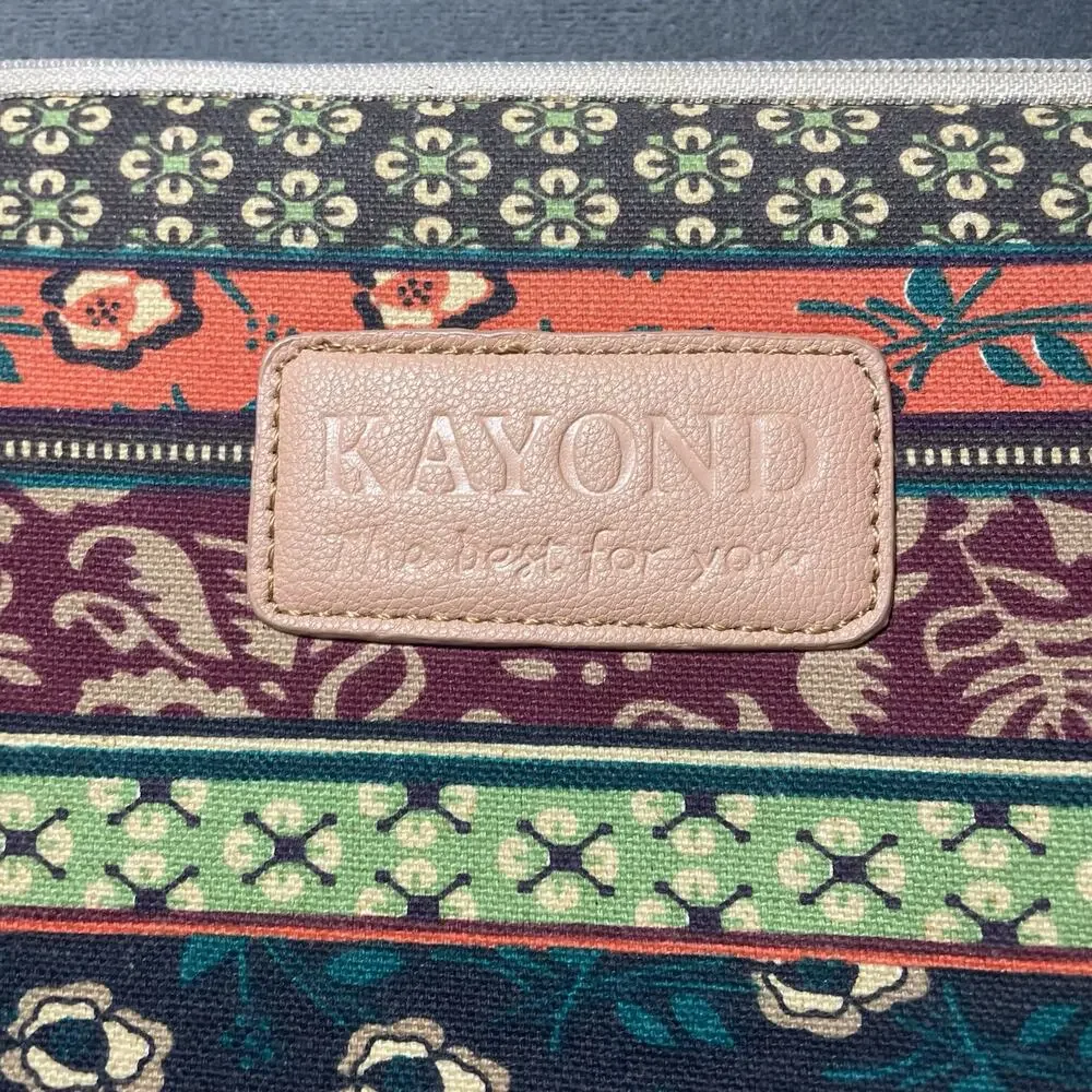 Kayond Canvas Laptop Tablet iPad Zip Up Sleeve Case Multicolor Boho Print